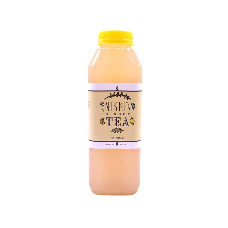 Nikki's Ginger Tea Original bottle on white background